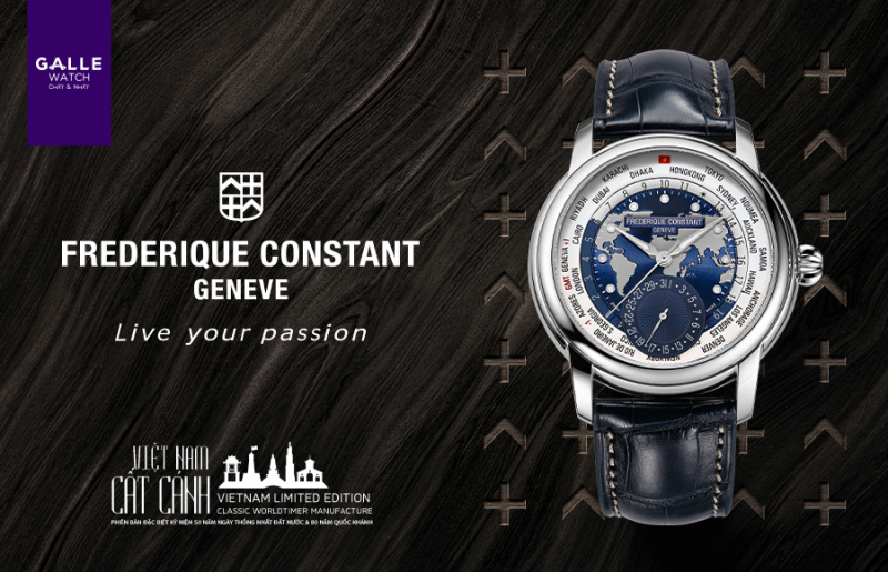 (Chính thức) Mở bán Phiên bản đồng hồ giới hạn Frederique Constant Vietnam Limited Edition 2025 Classic Worldtimer Manufacture - Việt Nam Cất Cánh