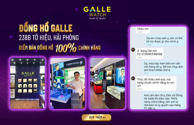 Đồng hồ Galle 238B Tô Hiệu, Hải Phòng - Lãnh địa đồng hồ chính hãng