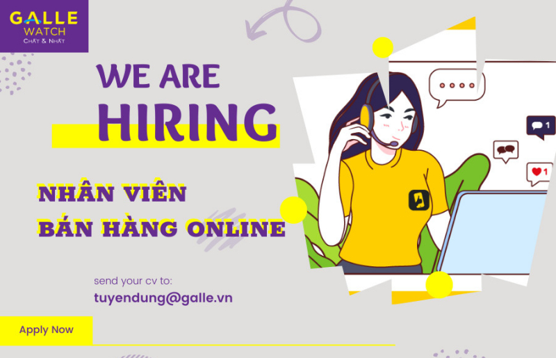 Tuyển dụng vị trí nhân viên bán hàng online