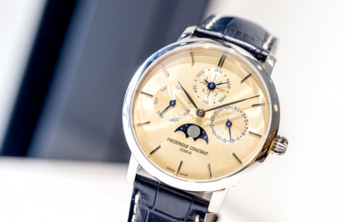 Khám phá đồng hồ Frederique Constant Slimline Manufacture ‘De Burgemeester’: Mặt số champagne cuốn hút