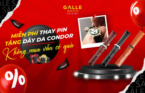 [Black Friday] Thay pin miễn phí, tặng dây da trị giá tới 500.000 VND