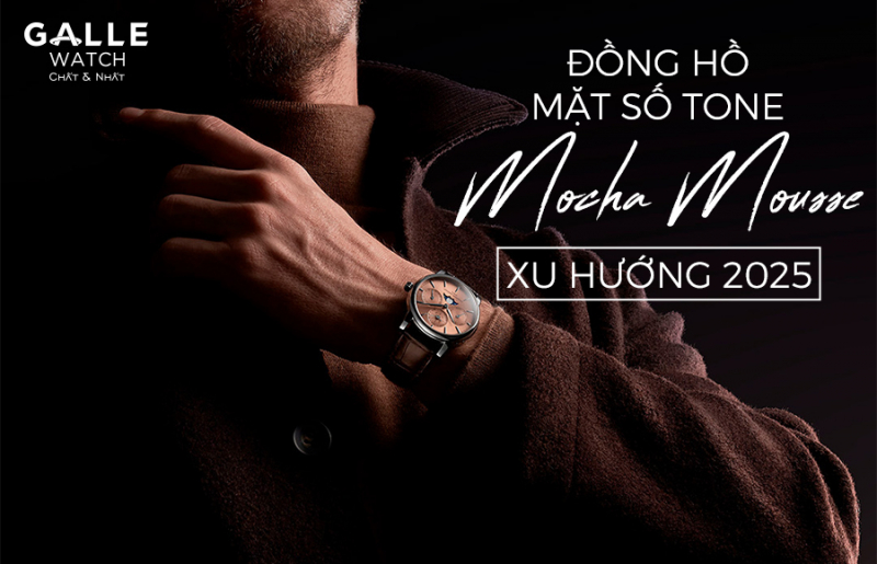 Đồng hồ mặt số tone Mocha Mousse – Xu hướng 2025
