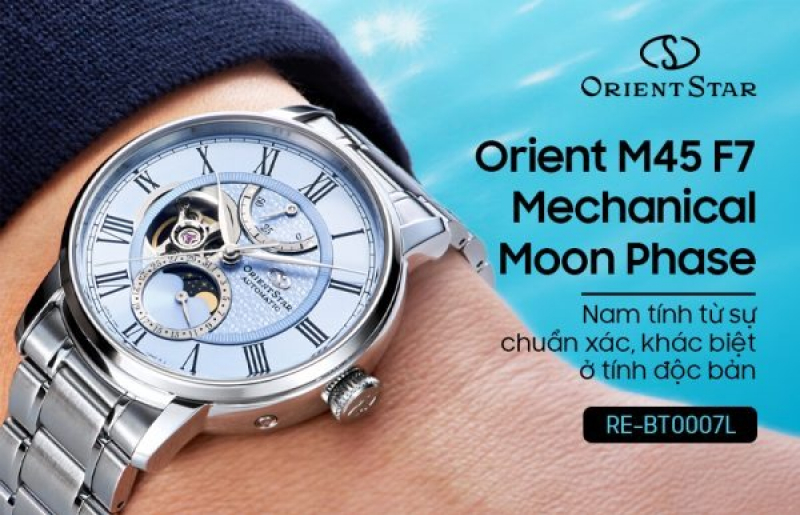 Orient Star M45 F7 Mechanical Moon Phase – Nam tính từ sự chuẩn xác, khác biệt ở tính độc bản