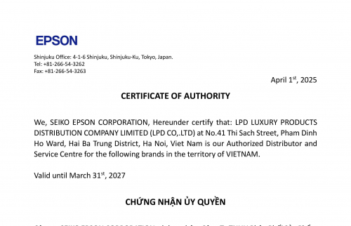 Chứng nhận đại lý ủy quyền chính thức thương hiệu Orient tại Việt Nam