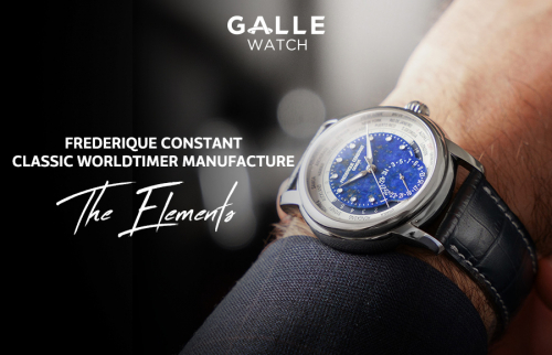 Frederique Constant Classic Worldtimer Manufacture “The Elements”: Tuyệt tác đá Lapis Lazuli độc bản đổ bộ Việt Nam