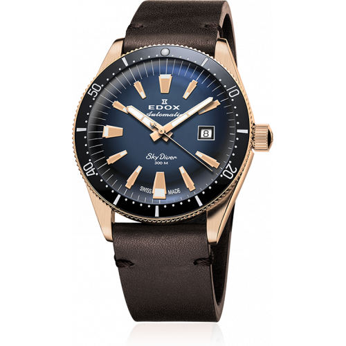 Đồng hồ Nam EDOX SKYDIVER DATE AUTOMATIC LIMITED EDITION 80126-BRN-BUIDR