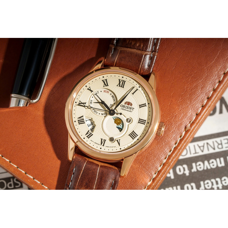 Đồng hồ Orient Mechanical Classic Sun & Moon RA-AK0007S10B