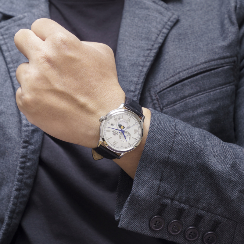 Đồng hồ Nam Orient Classic Sun and Moon RA-AK0802S10B