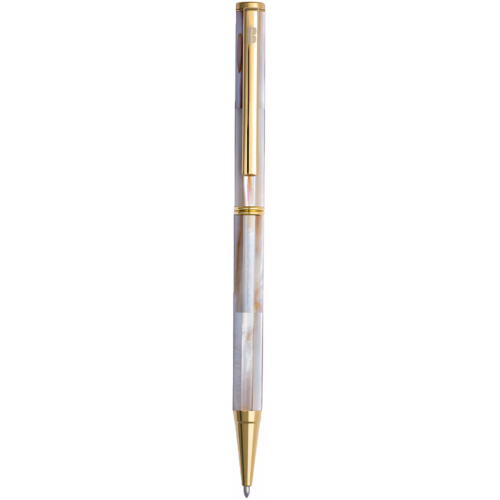Bút bi BLUS - Inspired - Ngọc Trai Nâu Mississippi - Mạ Titanium Gold 001014002