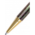 Bút bi BLUS - Inspired - Ngọc Trai Đen Tahiti - Sọc Caro - Mạ Titanium Gold 001017002