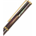 Bút bi BLUS - Inspired - Ngọc Trai Đen Tahiti - Sọc Caro - Mạ Titanium Gold 001017002