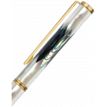 Bút bi BLUS - Inspired - Ngọc Trai Trắng Bắc Úc - Bào Ngư New Zealand - Mạ Titanium Gold