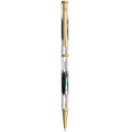 Bút bi BLUS - Inspired - Ngọc Trai Trắng Bắc Úc - Bào Ngư New Zealand - Mạ Titanium Gold