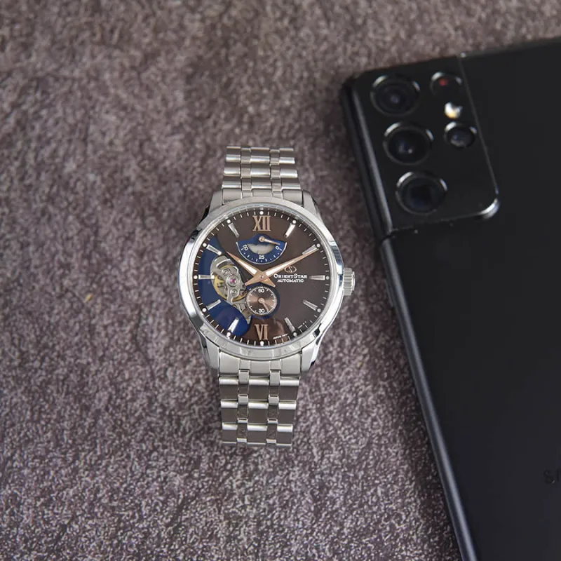 Montre Orient Star Layered Skeleton RE-AV0B02Y00B – Mécanique, Boîtier 41mm, étanche 100m