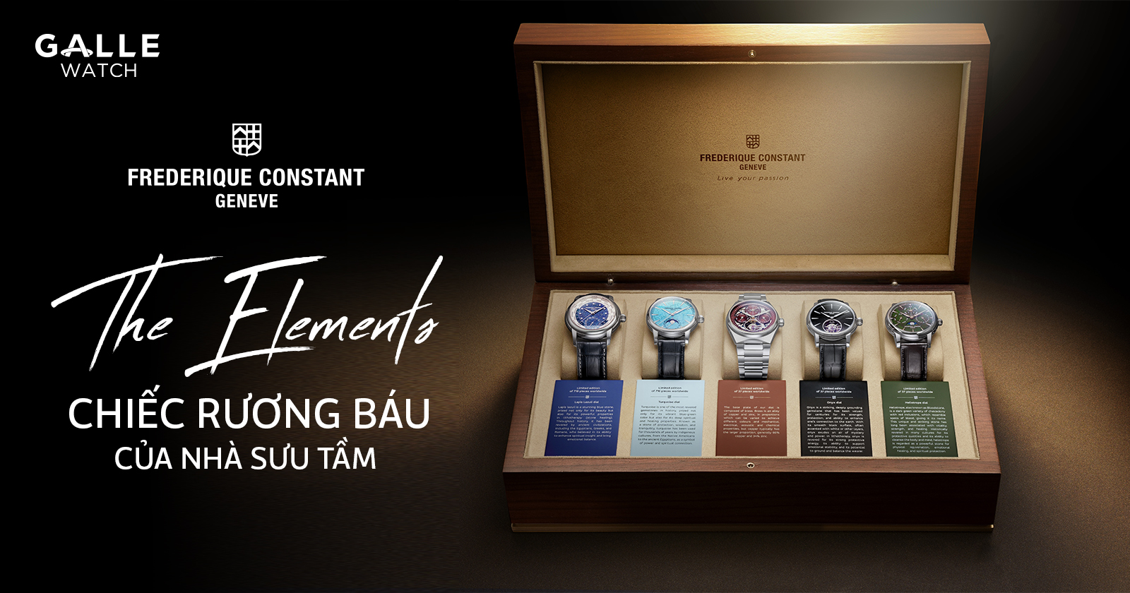 Frederique Constant The Elements Collections: Siêu phẩm giới hạn từ đá quý thiên nhiên