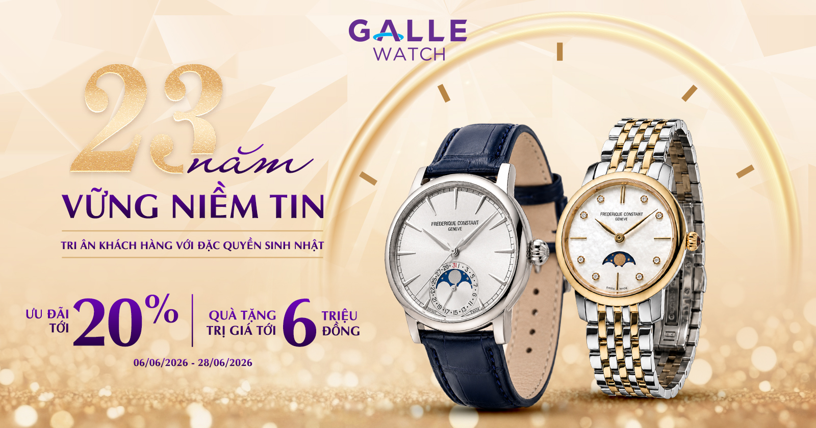 Đồng hồ Galle 23 năm vững niềm tin