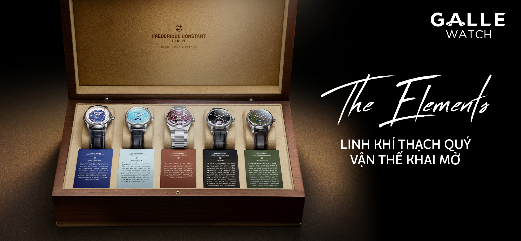 Frederique Constant The Elements Collections: Siêu phẩm giới hạn từ đá quý thiên nhiên
