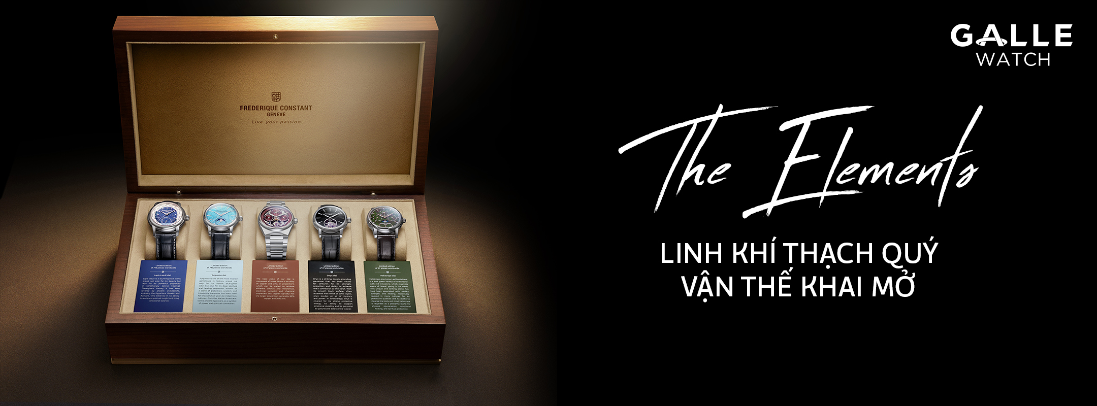 Frederique Constant The Elements Collections: Siêu phẩm giới hạn từ đá quý thiên nhiên