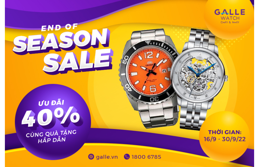 [End of Season Sale 40%] TOP 10 đồng hồ chính hãng ưu đãi chất