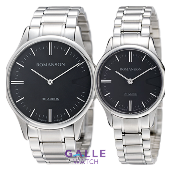 Đồng hồ đôi Romanson CM5A11MWBK + CM5A11LWBK