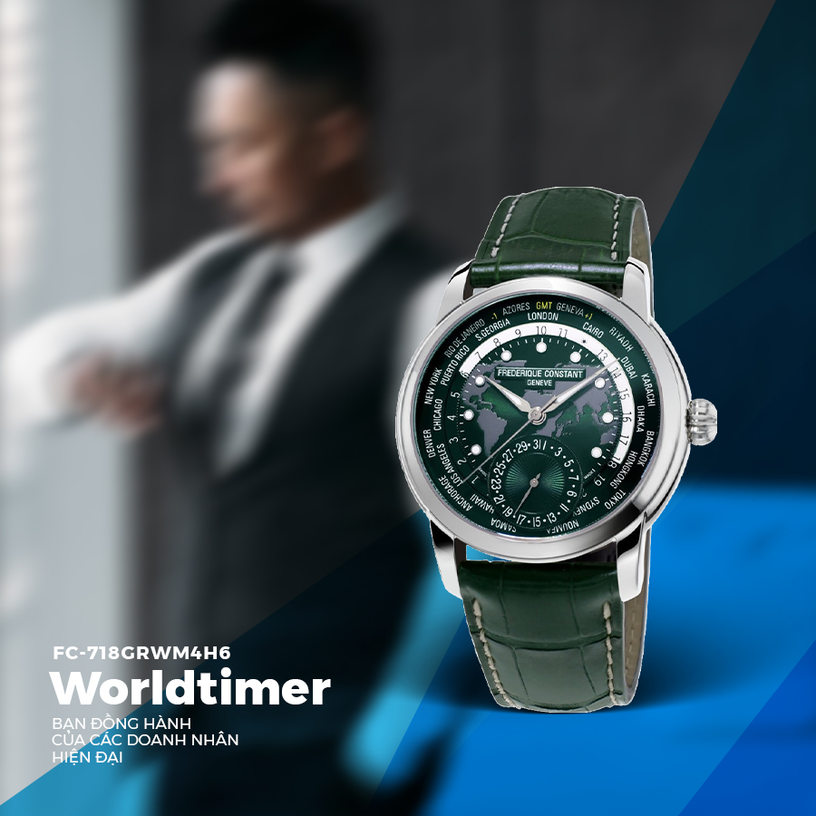 Đồng hồ Frederique Constant Classic Worldtimer Manufacture FC-718GRWM4H6