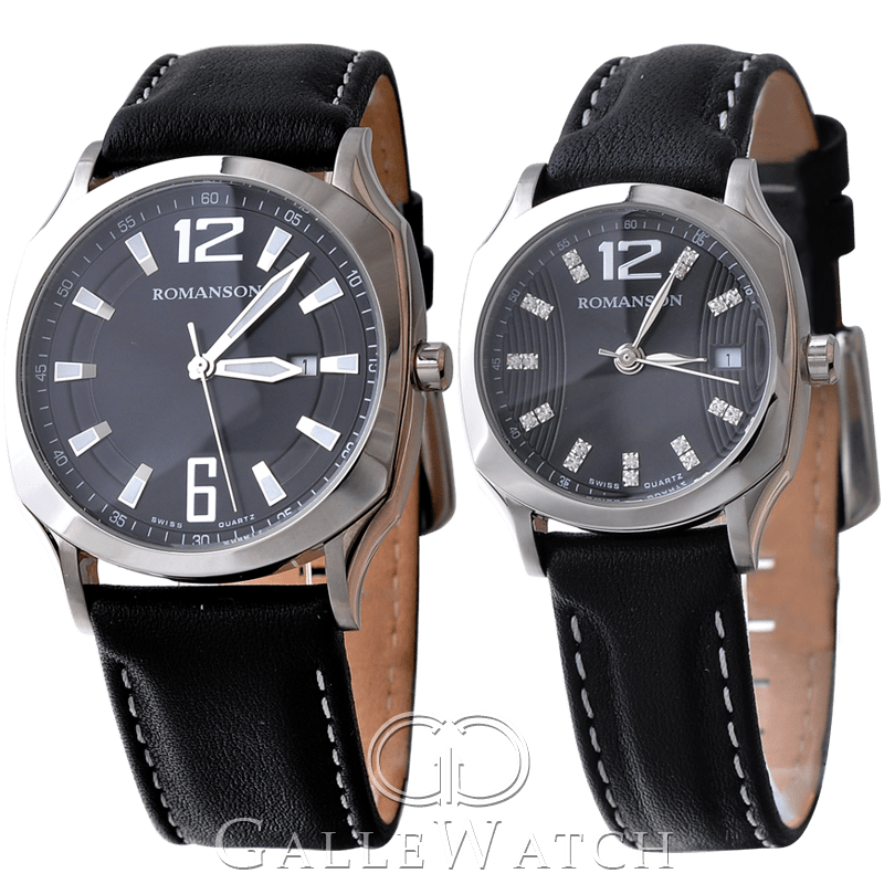Đồng hồ đôi Romanson TL1271MWBK + TL1271LWBK