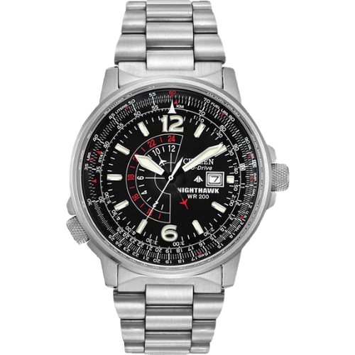 Citizen men’s nighthawk Eco - Drive watch BJ7000-52E stainless steel