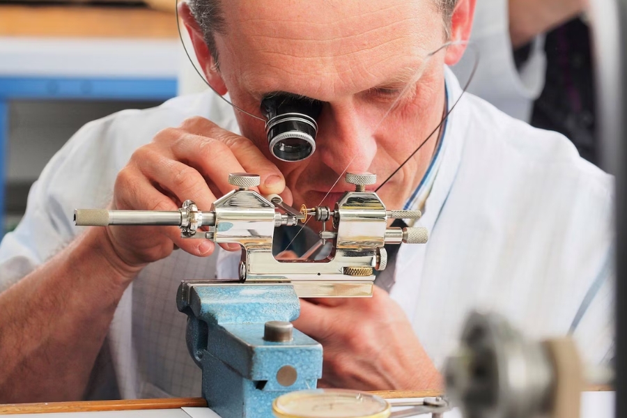 Escapement kết hợp các bộ phận một cách nhịp nhàng tạo ra năng lượng cho cả bộ máy