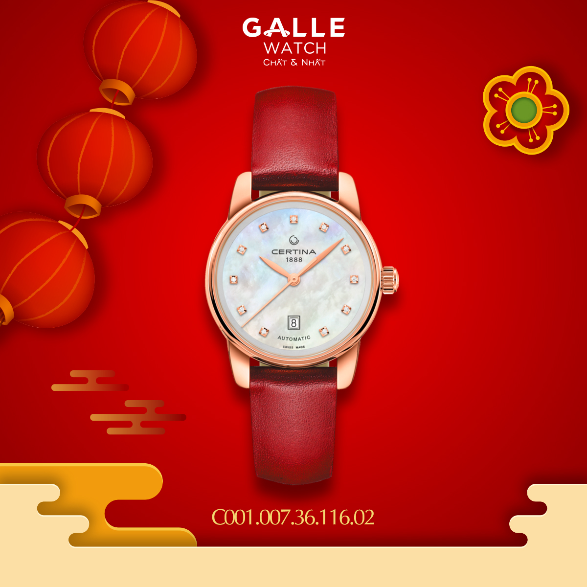 đồng hồ vàng certina