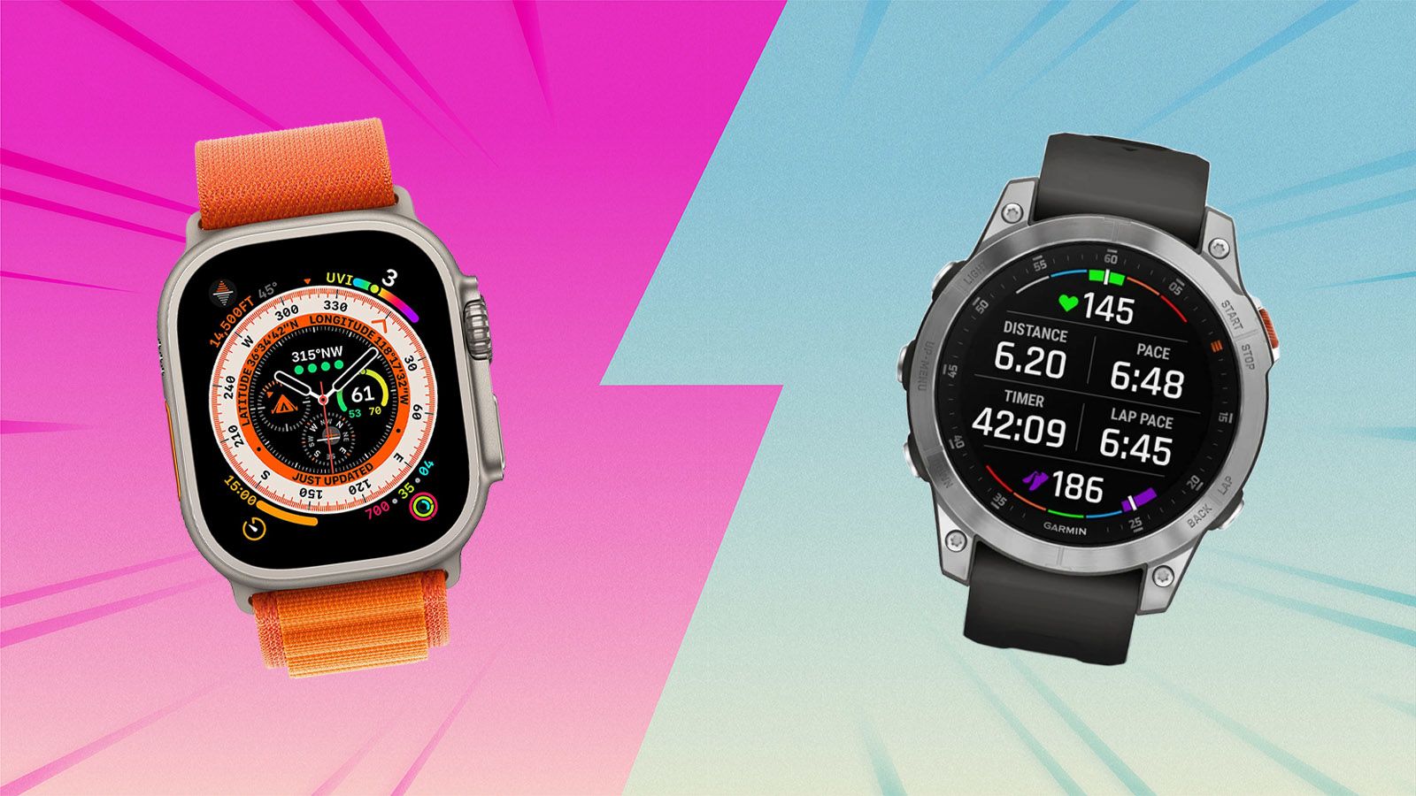 Apple Watch Ultra và Garmin Epix 2