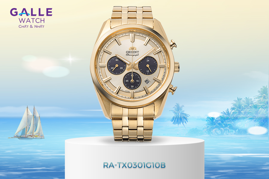 Đồng Hồ Nam ORIENT Contemporary Solar Chronograph RA-TX0301G10B