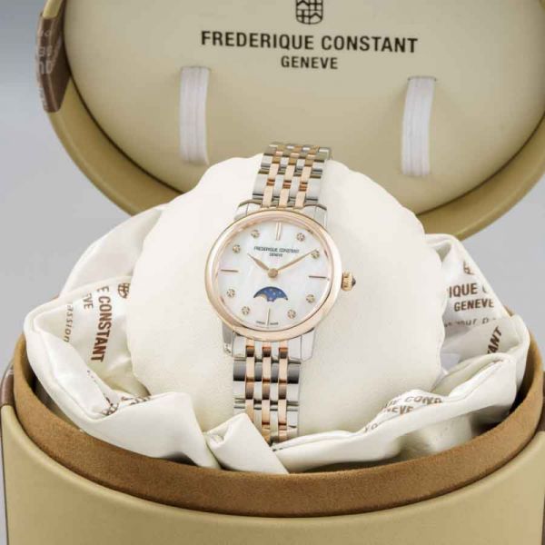 Đồng hồ Nữ Frederique Constant SLIMLINE LADIES MOONPHASE FC-206MPWD1S2B