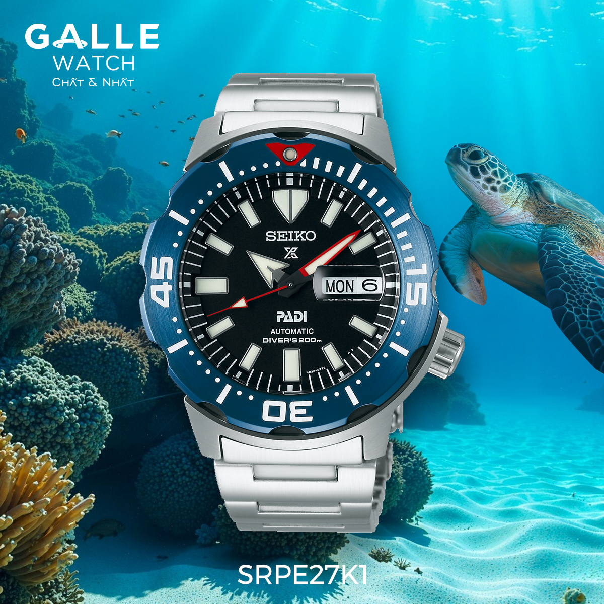 Đồng hồ nam Seiko Prospex Monster PADI Special Edition SRPE27K1