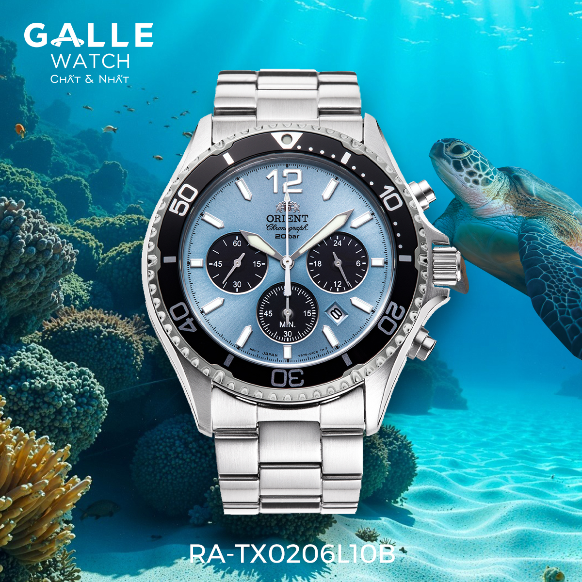 Đồng hồ nam Orient Sports Mako Chronograph Solar RA-TX0206L10B