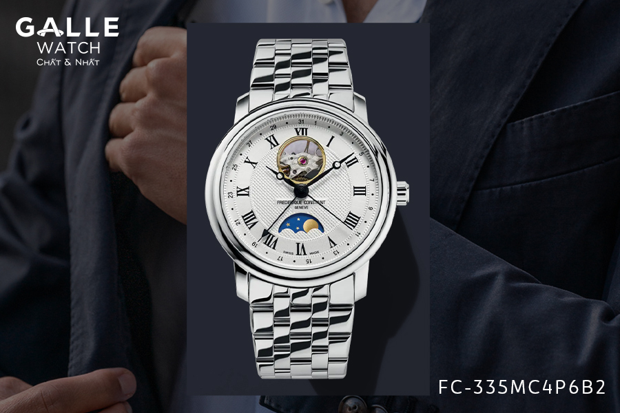 Đồng hồ nam Frederique Constant Classics Heart Beat Moonphase Date FC‑335MC4P6B2