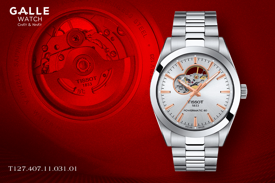 Tissot  T-Classic Gentleman Powermatic 80 Open Heart