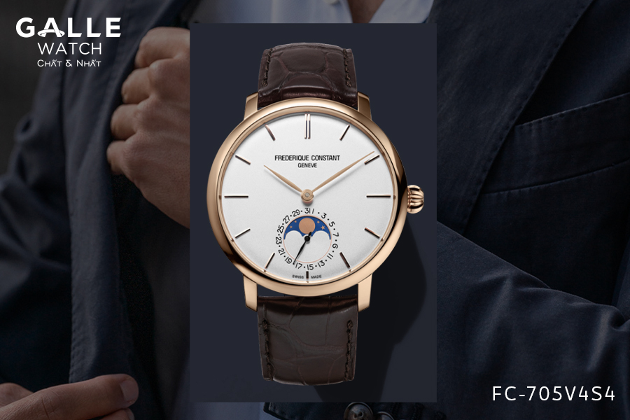 Đồng hồ nam Frederique Constant Slimline Moonphase Manufacture FC‑705V4S4