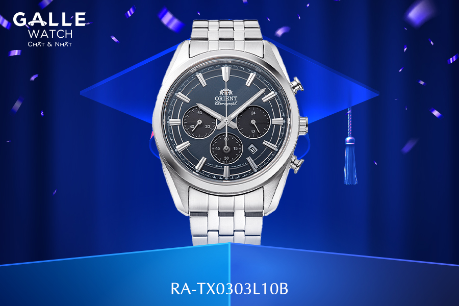 Đồng hồ nam Orient Stretto Solar Chronograph RA‑TX0303L10B