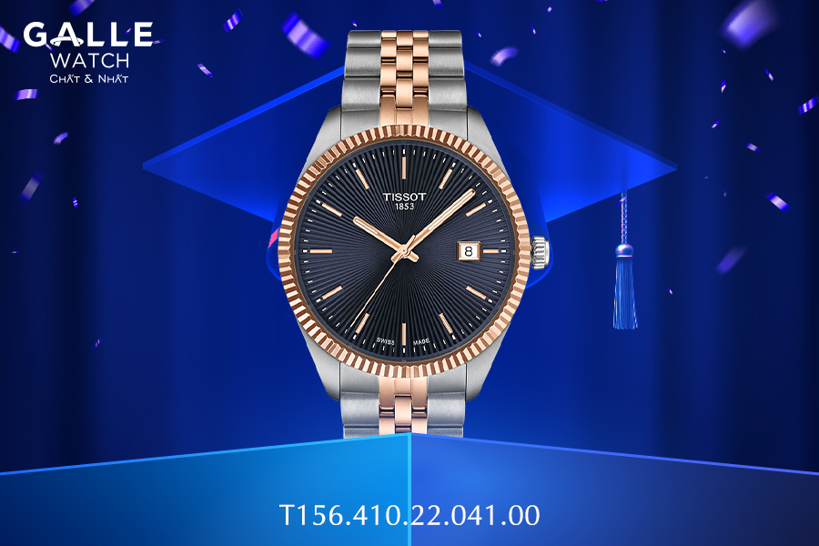 Đồng hồ nam Tissot Ballade Quartz Blue Two-Tone T156.410.22.041.00