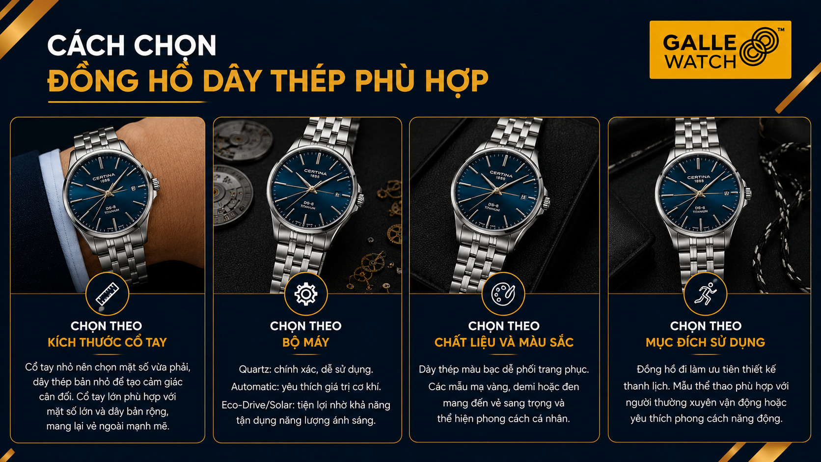Cách chọn đồng hồ dây thép phù hợp