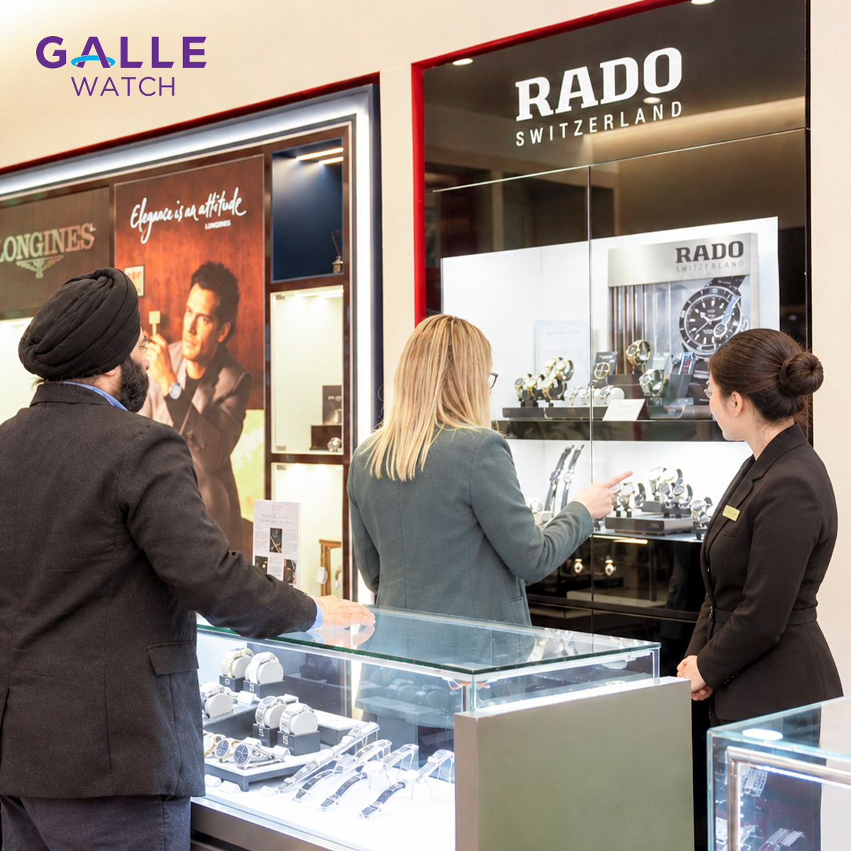 rado thăm cửa hàng galle