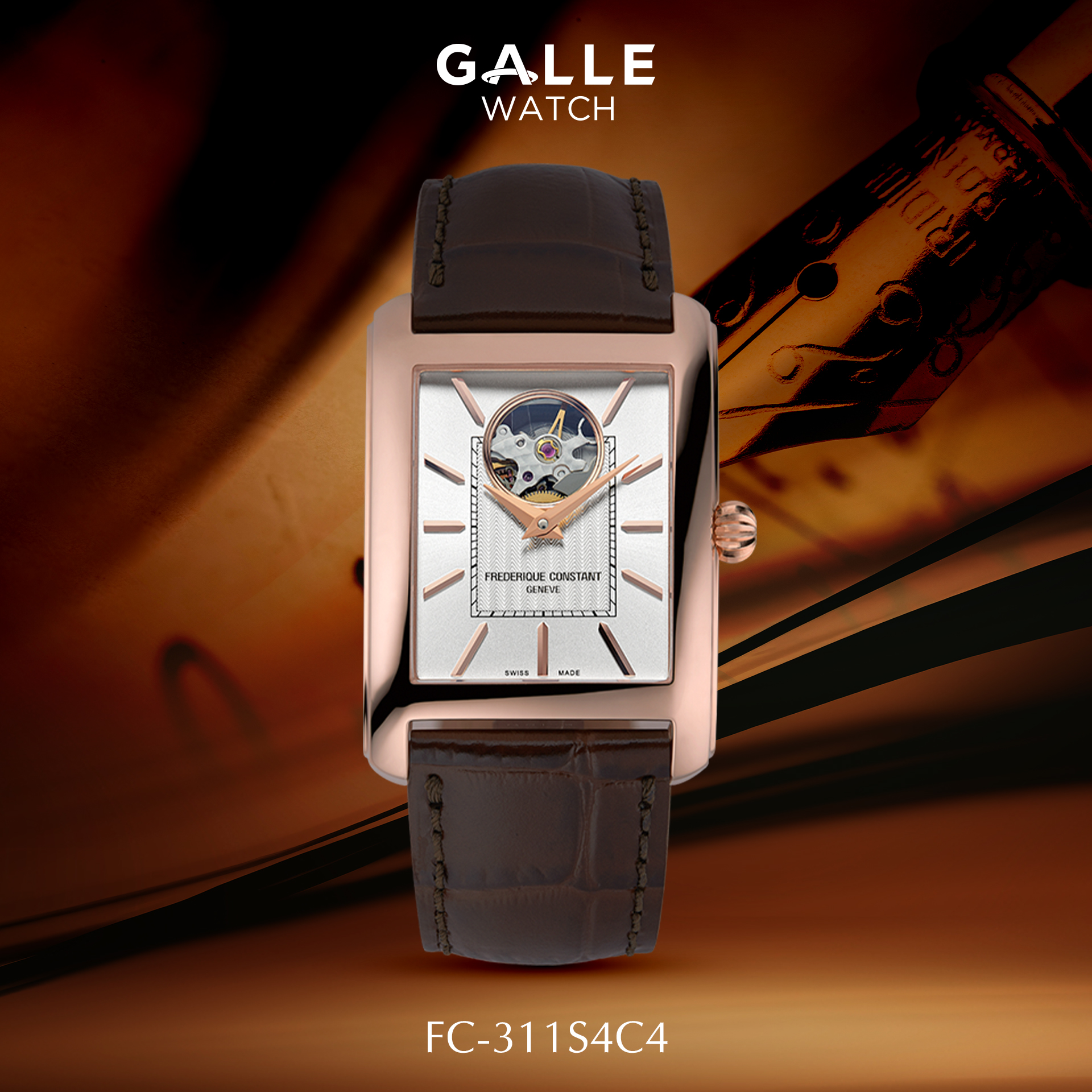 Đồng hồ Nam Frederique Constant Classics Carrée Heart Beat FC-311S4C4