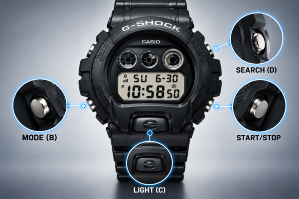 Các nút bấm cơ bản trên đồng hồ Casio