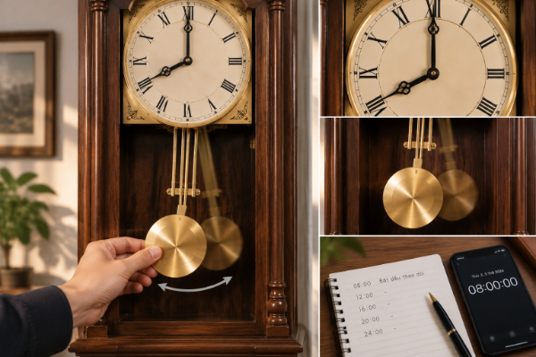 cách chỉnh đồng hồ quả lắc