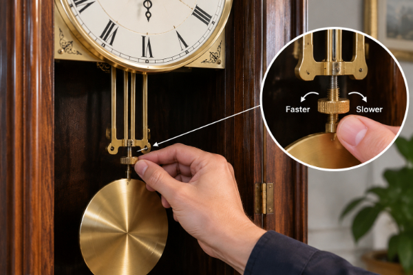 cách chỉnh đồng hồ quả lắc