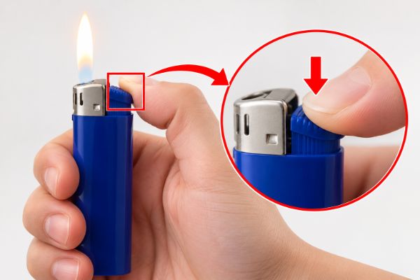 cách dùng bật lửa