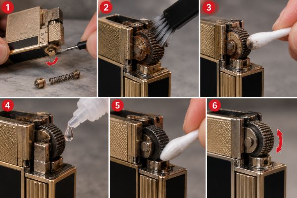 cách sửa bật lửa bị kẹt
