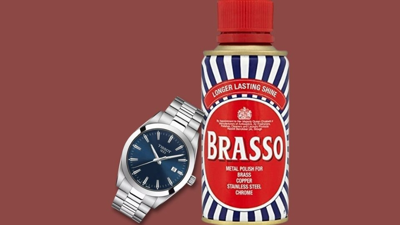 Đánh bóng đồng hồ bằng Brasso