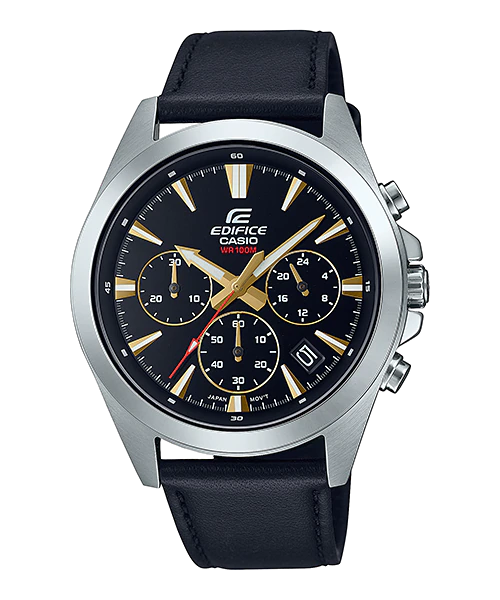 Đồng hồ Casio Edifice dây da có kích thước và độ dày lớn