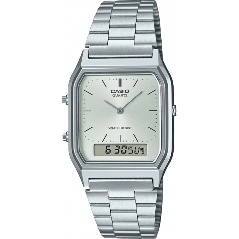 Đồng hồ Casio mặt vuông dây kim loại